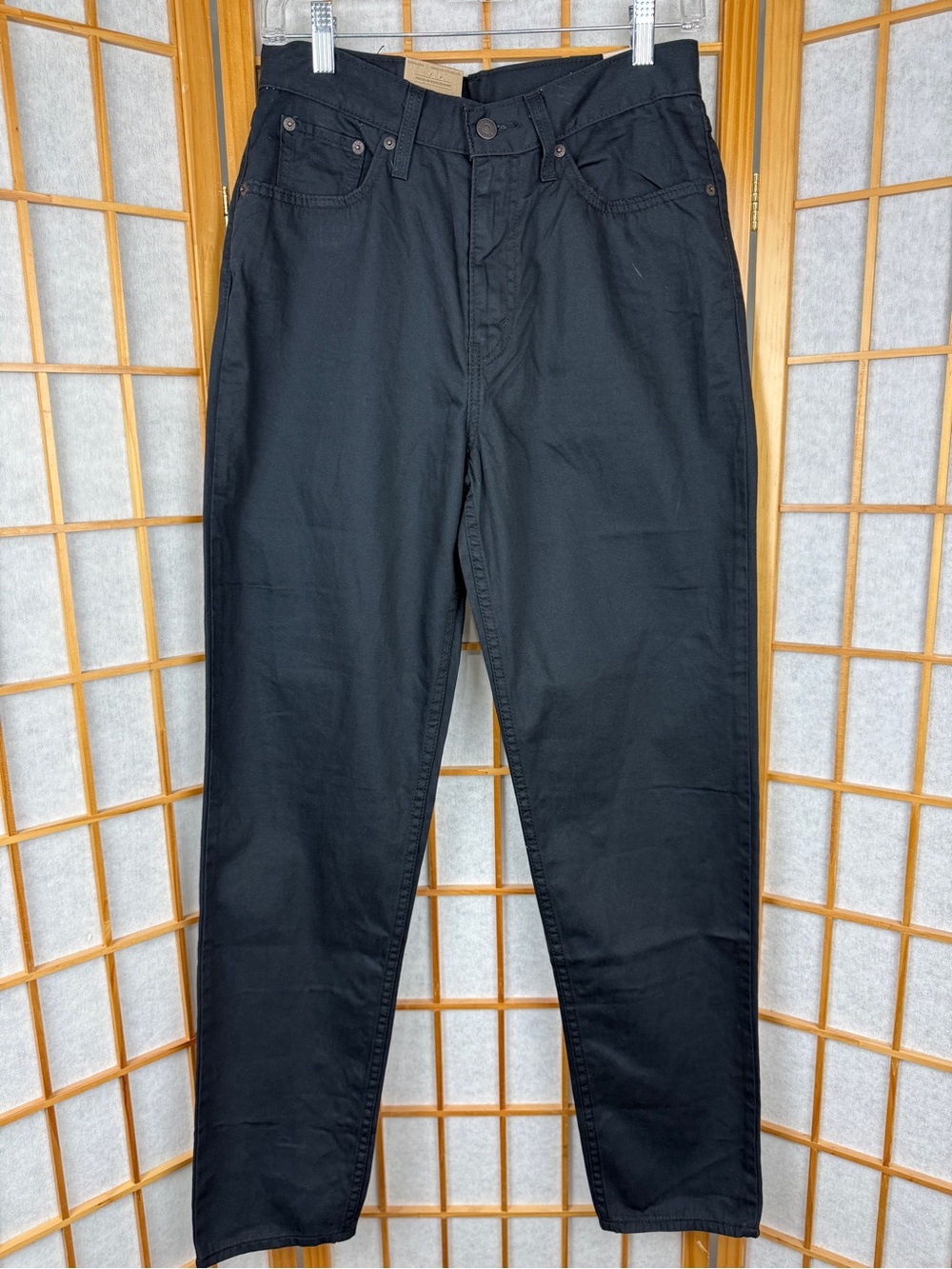 Levi's NWT High-Waisted Tapered Pants Black Cotton Hemp Blend W28 L30
